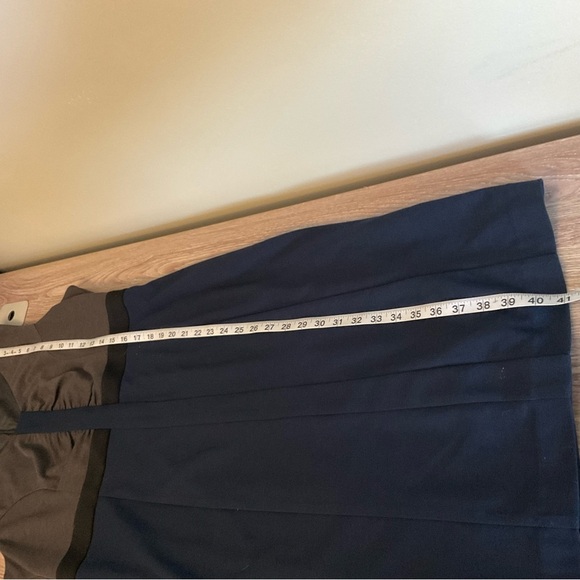 Rafaella Black and Blue Midi Sheath Dress with Sleeveless Design and V-Neckline - Picture 10 of 10